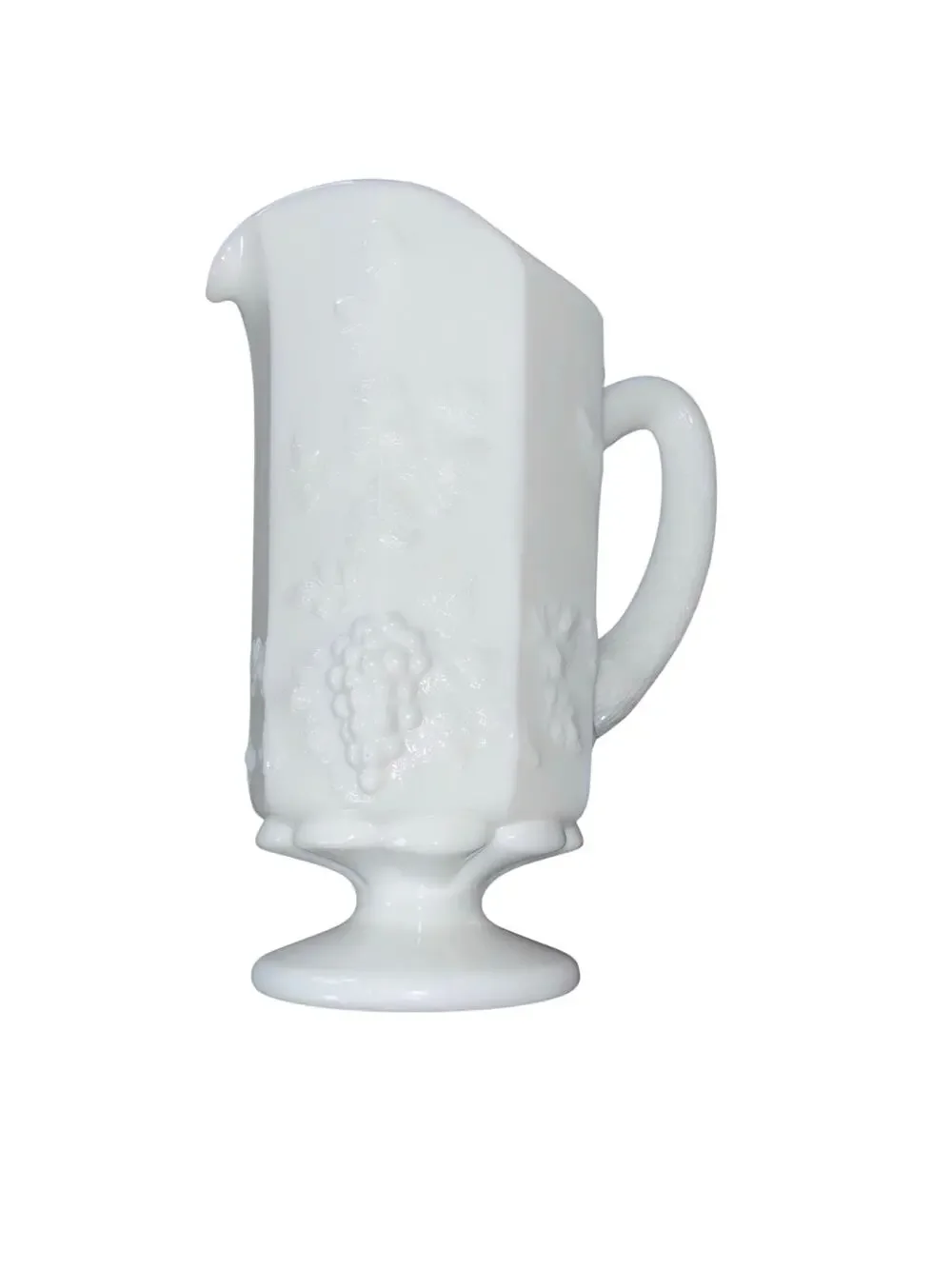 Vintage Westmoreland Paneled Grape Vine Milk Glass 9